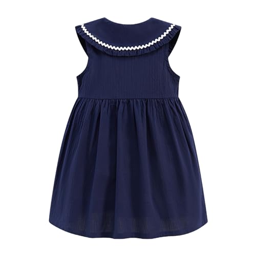 HILEELANG Toddler Girl Short Sleeve Dress Cotton Casual Spring Summer Easter Applique Playwear Dresse Size 2-8 Yeras2