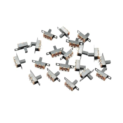 Lot de 20 mini interrupteurs coulissants SPDT noirs robustes pour alimentation basse tension
