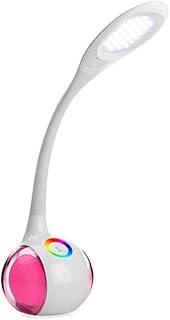 Led Desk Lamp Dimmable Children Eye-Care Night Light, USB Rechargeable Book Reading Light, 3 Eye-Caring Brightness Modes, RGB Colorful Touch Control Desk Light (Color : Pink)
