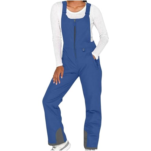 Ski Jumpsuit Women Ski Snow Overalls Insulated Bib Waterproof Winter Pants Adjustable Suspenders Insulated Coveralls3