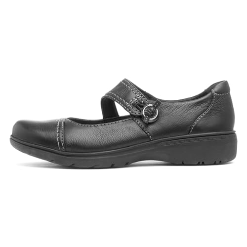 Clarks Carleigh Jane Oxford   Zapatos Deportivos para Mujer, Piel Negra, Talla 3,5, Piel Negra, 36 EU