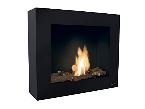 Chimenea eléctrica de rejilla de chimenea, chimenea eléctrica redonda de  acero con llama LED realista, chimenea decorativa de bajo ruido,  calentadores