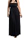 8511 - Smocked Chest Strapless Tube Long Maxi Beach Cover-up Dress (2X, Black)