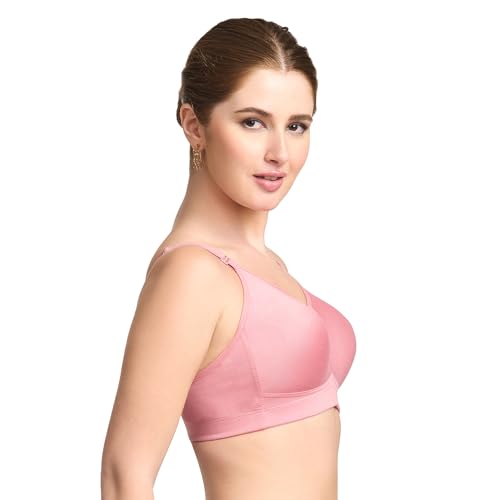 Image of TRYLO Riza T-FIT Women's Non-Padded,Non-Wired,Full Coverage,Seamless 100% Cotton Feel Fabric Bra Available in Multicolor
