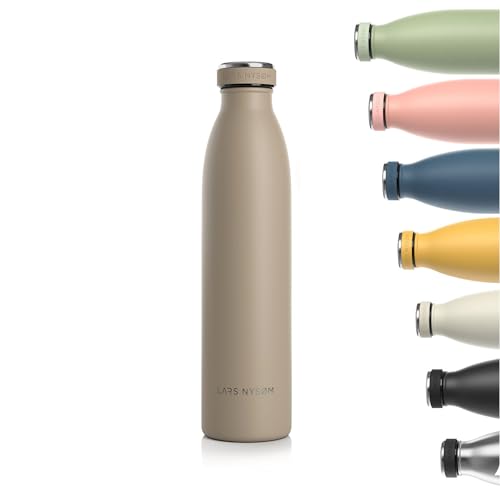 LARS NYSdiameter M Stainless Steel Insulated Water Bottle 350ml, 500ml, 750ml, 1L, 1 5 Liter, Beige, 750 ml