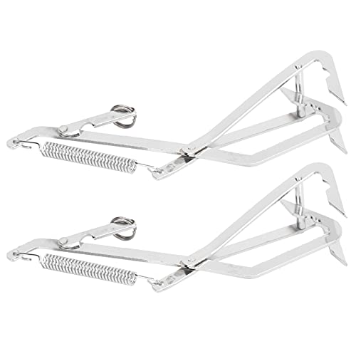 Pilipane Stainless Steel Seafood Grabber Set for Catching Crabs and Fish for Long-Lasting, Safe, and Versatile Fishing Tool (Double Hook)