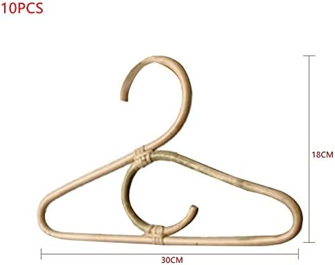10PCS Rattan Hangers for Clothes Kids Garments Organizer Little Rack Children Hanger Kids Room Decor Wardrobe Hangers