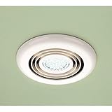 HIB 32600 Cyclone White Showerlight with LED Cool White Lamp & High Power Inline Fan