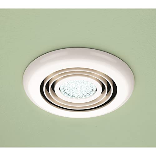 HIB 32600 Cyclone White Showerlight with LED Cool White Lamp & High Power Inline Fan