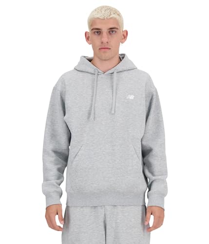New Balance Men's Sport Essentials Fleece Hoodie, Athletic Grey, X-Small