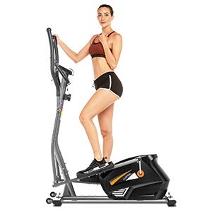 ANCHEER Elliptical Machine, Magnetic Elliptical Trainer Machine with APP  LCD Monitor and 10-Level Resistance Smooth Driven for Home Use