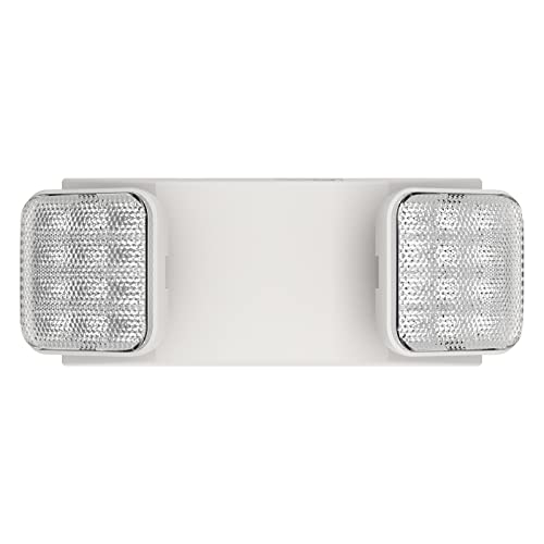 Spectsun Lighting 1 Pack Commercial Emergency Light with Battery Backup, Emergency Lights for Business-Hard Wired, UL 924 Certified,AC 120/277V,Two Head Adjustable LED Emergency Lighting.