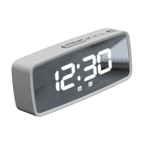 Beaupretty 鏡面デザイン電子目覚まし時計 小型軽量で携帯便利 大きなデジタル表示で視認性良好 家やオフィスのベッドサイドに