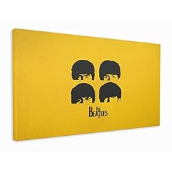 M2M Prints Impression sur toile The Beatles (127 x 76 cm) - Les Beatles, Paul McCartney, John Lennon, RIngo Starr, George Harrison