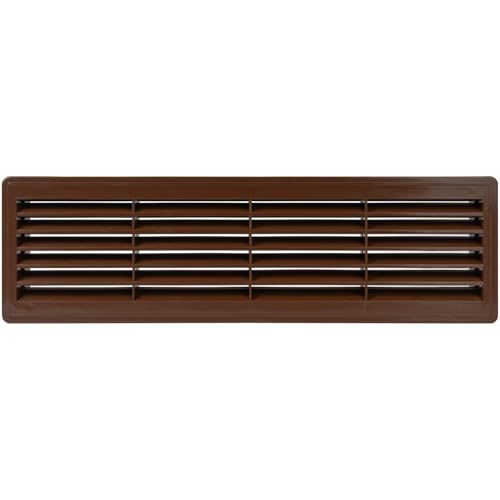 Image of AWENTA 18 inch x 5 inch Inch Two Sided Brown Door Air Vent Cover - Door Vents for Interior Doors - Universal Furniture Ventilation Guard- Register for Bathroom, Bedroom, Garage, Kitchen, Furniture