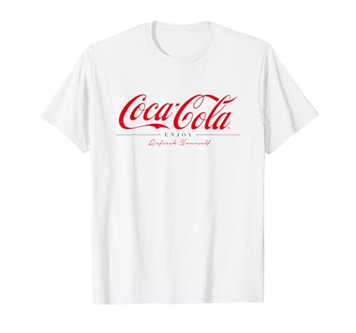 Profitez et rafraîchissez-Vous de Coca Cola T-Shirt, Homme, Blanc, L
