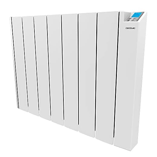 Cecotec Radiador Eléctrico Bajo Consumo ReadyWarm 8000 Thermal Ceramic Connected. 8 Elementos, 2000 W, Aluminio Fundido, Control Wifi, 4 Modos, Temporizador, IPX4, 28 m2