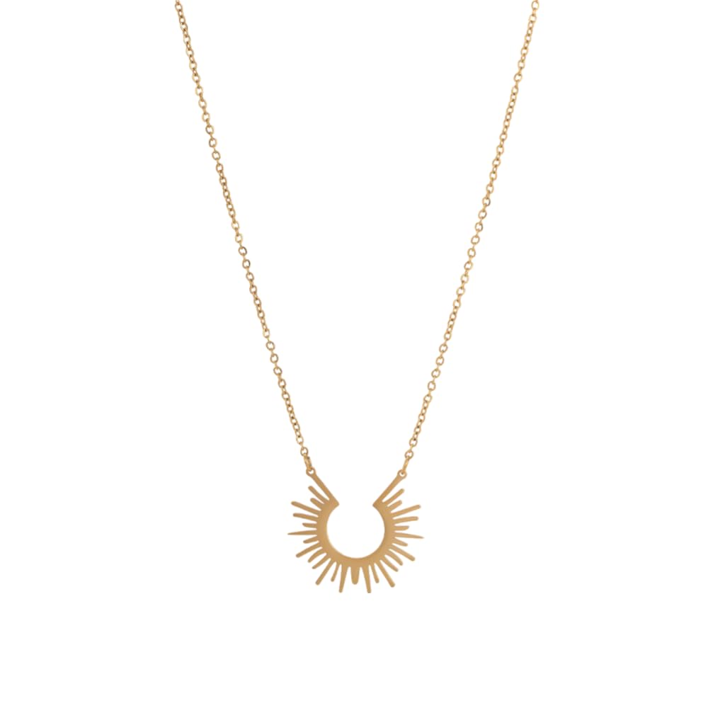 palmonas Sun Rays Necklace for Women - 18K Gold Plated Necklace, Women's Jewellery | Gift for Girls & Women-picture-10