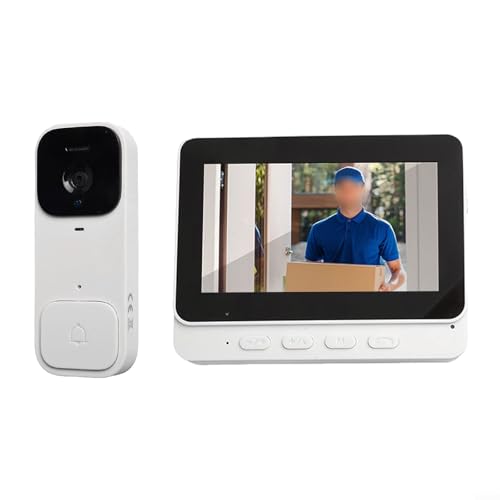 Timbre de video inteligente con pantalla de visualización HD de 4.3 pulgadas Audio bidireccional Monitor de cámara de intercomunicación inalámbrico Visor de puerta digital Sistema de seguridad para el