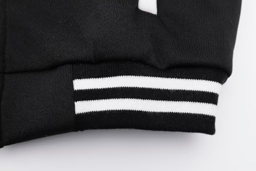 Image of ACEFAST INC Kids Baseball Jacket School Varsity Uniform Casual Sweatshirt Girls Sweater Jacket Baseball Solid Color