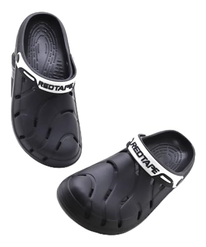 Image of Red Tape Mens Lightweight EVA Clogs Slip-On Comfortable Casual Footwear with Adjustable Back Strap and Anti-Slip Outsole