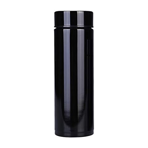 200/300ml Smart Travel Mug,Double Wall Vacuum Sports Water Cup, Leak Proof Vacuum Smart Coffee Cup Insulated Smart Water Bottle Thermo Water Cup Stainless Vacuum Drink Flasks (Black /300ml) Cover