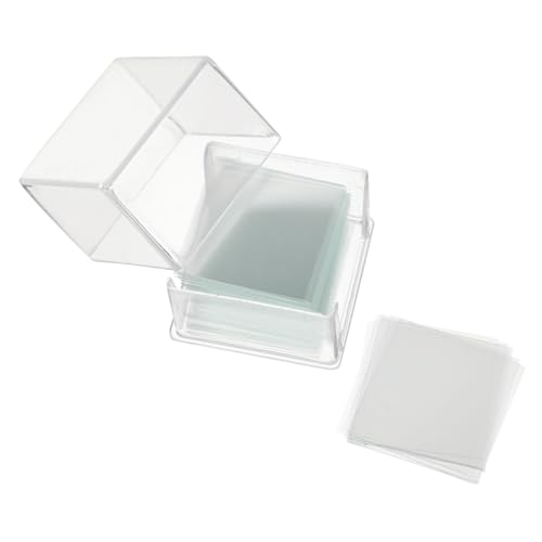 Ciieeo 10 Boxes Microscope Cover Slips 22x22mm Square Super White No Edges for Students Home School Use