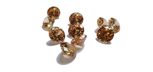 Oxyde de zirconium rond champagne pierre diamant synthétique en vrac