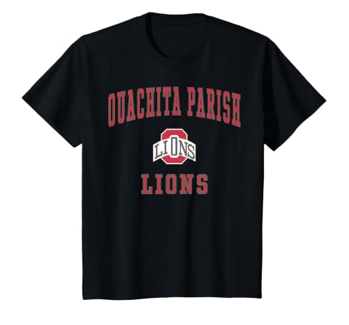 Ouachita Parish High School Lions T-Shirt C1 T-Shirt, Youth, Black, X-Small