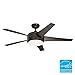 Luminance Midway Eco LED Ceiling Fan with Light and Remote | Dimmable 54 Inch Fixture with DC Motor | Contemporary 5 Blade Design with Downrod Mount for Hanging, Oil Rubbed Bronze