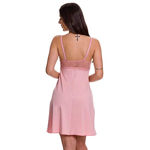 Camisola Amamentação com Robe de Manga 7/8 em Microfibra e Renda - DR202-301