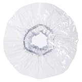 Hoement Duschhaube aus Eva für Lange Haare Elastisches Design Wiederverwendbar Transparent Leicht...