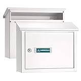 Buzón recogecartas individual de tamaño grande para instalar en el interior de paredes, muros, puertas o verjas