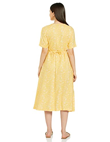 Image of Amazon Brand - Symbol Women's Rayon One Piece Midi Length Wrap Dress (Available in Plus Sizes)