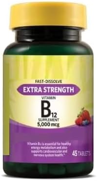 SEDLAV Vitamin B12 Metabolism Support Fast Dissolve Tablets, Mixed Berry, 5000 mcg, 45 Count Sticker 45 Count Sublingual Tablets Designed for Structured Metabolism Support Intake