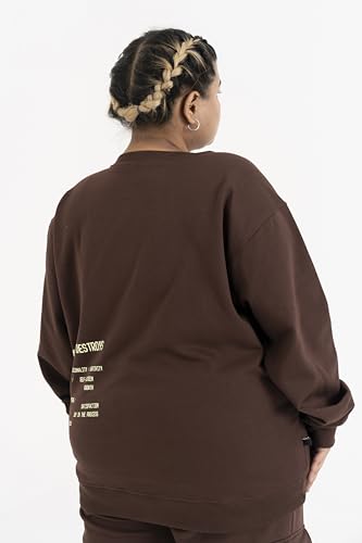 Image of Spirit Animal Plus Size Sweatshirt for Women | Fleece Sweatshirts for Women | Full Sleeves Sweatshirt with Round Neck and Elasticated Cuffs | Casual Sweatshirt for Women