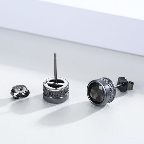 Pendientes nórdicos de plata con runas de protección para hombre y mujer 4
