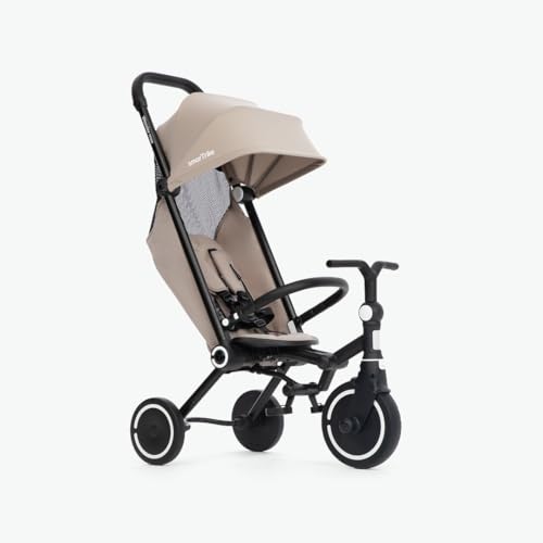 smarTrike Wonder max™ Ultraleichtes, kompaktes Dreirad, Klappbar, Carry- on Approved, Ultraleichtes, kompaktes Trike, Für Kinder von 6 Monaten bis 3 Jahren. Stone Beige