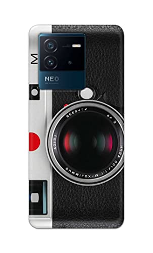 Image of Printed Hard Back Cover Case for Vivo iQOO Neo 6 5G Back Cover (Vintage Camera) -702