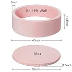 Aurako-40-Deluxe-Memory-Foam-Ball-Pit-for-Baby-Kiddie-Balls-Pool-Handmade-Toddler-Ball-Pits-Infant-Playpen-Soft-Round-Durable-for-Nursery-Indoor-Outdoor-Pink-Balls-Not-Included