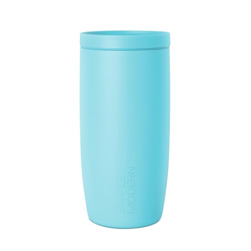 Image of Simple Modern Travel Coffee Mug Tumbler with 360 Lid | Ceramic-Lined Insulated Stainless Steel Cold Brew Iced Coffee Cup | Gifts for Women Men Her Him | Voyager Signature | 16oz | Nantucket Tides