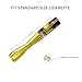 2 PCS 3 Inch long Handmade Golden Borosilicate Glass Tube 11mm 0.4IN OD, 9mm 0.35 ID Glass Blowing Stem Steam Tube