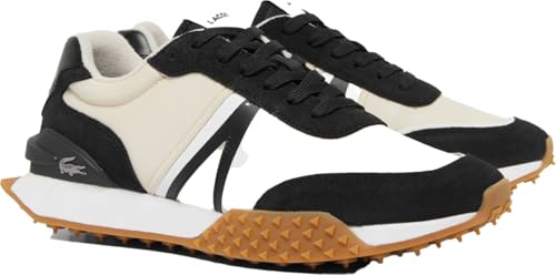 Lacoste Mens L-Spin Deluxe Sneaker, BLK/Off WHT, 10
