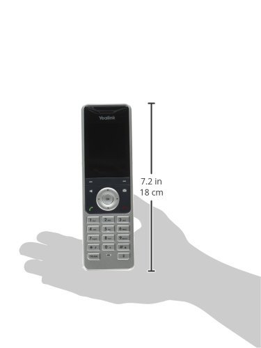 Yealink W56H IP-DECT zestaw słuchawkowy telefon z kolorowym wyświetlaczem (kolorowy ekran TFT 2,4 cala), stacja bazowa z portem Ethernet, srebrny/czarny