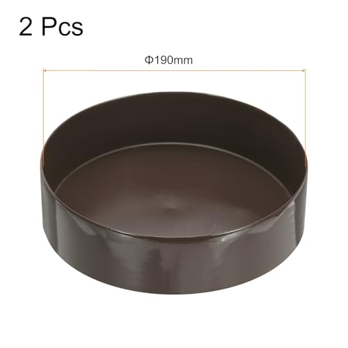 Image of uxcell 2pcs Rubber End Caps 190mm(7 1 /2 Inch) ID x 80mm(3 1 /8 Inch) H Vinyl Round Tube Bolt Cap Cover Screw Thread Protectors Brown