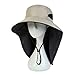Casquette de Protection Solaire pour Hommes UPF 50 à Larges Bords Chapeau de pêche avec de Cou Chapeaux de Soleil Unisexe Large Chapeau de Soleil Moulinet Truite Haut De Gamme (D, One Size)