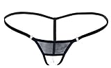 Deargirl Thong Hollow Out Panty Lingerie G-string (One Size, Black)