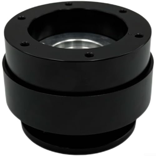 Hasaller Adattatore per volante a sgancio rapido per simulatore di corse per base MOZA TURN Direct Drive con struttura in lega di alluminio e opzioni di colore nero e rosso (nero)