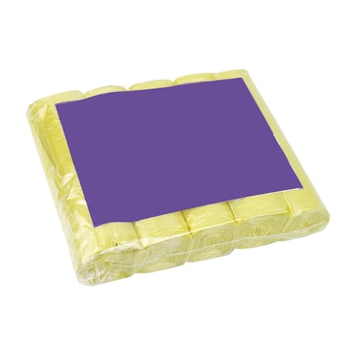 5/100 bolsas de basura fuertes coloridas transparentes bolsas de basura para baño, bolsas de plástico para hogar, cocina, fragancia para caja de arena (amarillo, talla única)