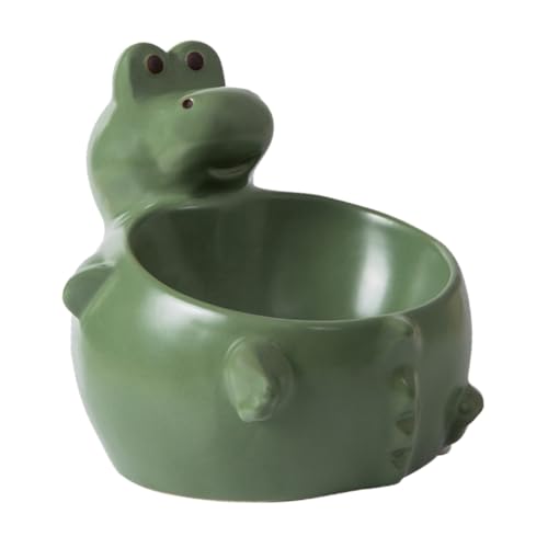 Abaodam ペット用ボウル 安定ベース 傾斜設計 脊椎保護 食べやすい かわいい恐竜デザイン 猫 犬用 約 フード ウォーターボウル